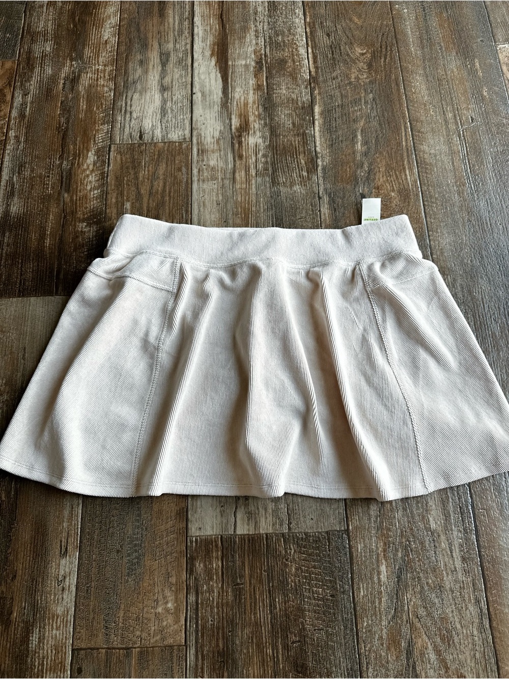 NWT Aerie Offline Cream Athletic Mini Skort Lined Tennis Preppy Womens XL